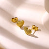 1 Pair Marine Style Classic Style Starfish Heart Shape Shell Plating 304 Stainless Steel Ear Studs