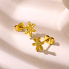 1 Pair Marine Style Classic Style Starfish Heart Shape Shell Plating 304 Stainless Steel Ear Studs
