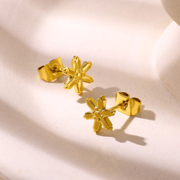 1 Pair Marine Style Classic Style Starfish Heart Shape Shell Plating 304 Stainless Steel Ear Studs