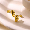 1 Pair Marine Style Classic Style Starfish Heart Shape Shell Plating 304 Stainless Steel Ear Studs