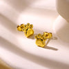 1 Pair Marine Style Classic Style Starfish Heart Shape Shell Plating 304 Stainless Steel Ear Studs
