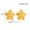 1 Pair Marine Style Modern Style Starfish Flower Butterfly Plating Titanium Steel Ear Studs
