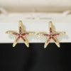 1 Pair Marine Style Starfish Zinc Alloy Ear Studs