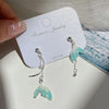 1 Pair Marine Style Sweet Starfish Shell Fish Tail Alloy Resin Drop Earrings Ear Studs