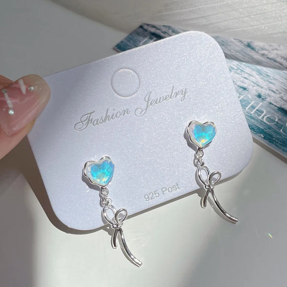 1 Pair Marine Style Sweet Starfish Shell Fish Tail Alloy Resin Drop Earrings Ear Studs