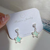 1 Pair Marine Style Sweet Starfish Shell Fish Tail Alloy Resin Drop Earrings Ear Studs