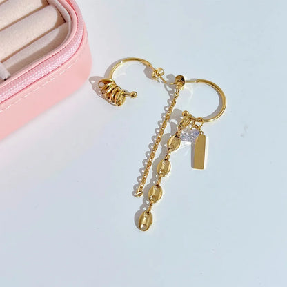 1 Pair Modern Style Artistic Tassel Plating 304 Stainless Steel 16K Gold Plated White Gold Plated Gold Plated Drop Earrings