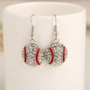 1 Pair Modern Style Baseball Basketball Football Inlay Zinc Alloy Rhinestones Drop Earrings