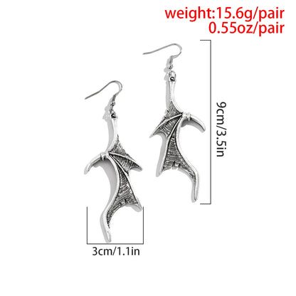 1 Pair Modern Style Bat Plating Alloy Drop Earrings