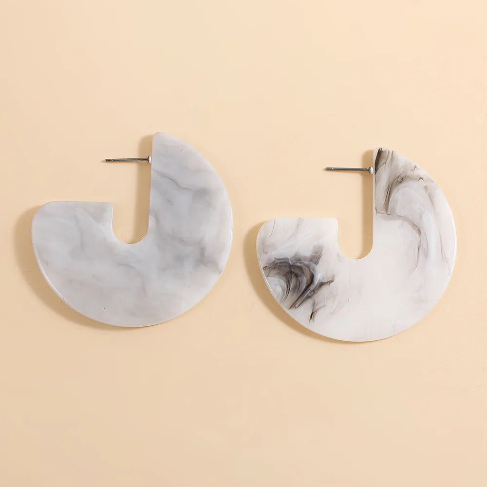 1 Pair Modern Style C Shape Arylic Earrings