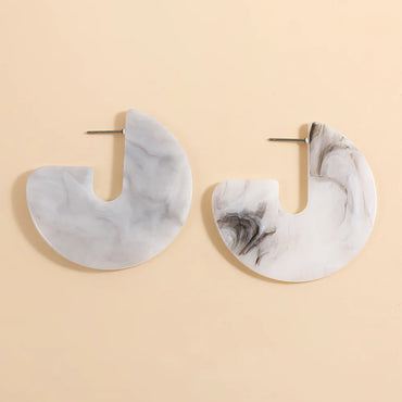 1 Pair Modern Style C Shape Arylic Earrings