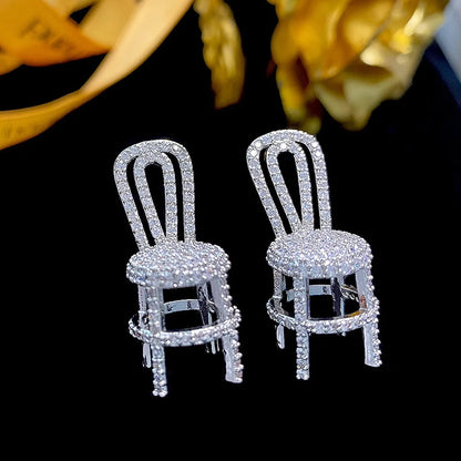 1 Pair Modern Style Cartoon Inlay Copper Zircon Ear Studs