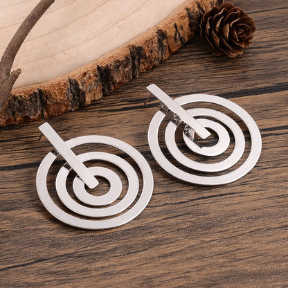 1 Pair Modern Style Circle Copper Palladium White K Drop Earrings