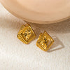 1 Pair Modern Style Classic Style Artistic Square Plating Hollow Out 304 Stainless Steel 14K Gold Plated Ear Studs