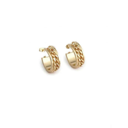 1 Pair Modern Style Classic Style C Shape Plating Copper 18k Gold Plated White Gold Plated Ear Studs