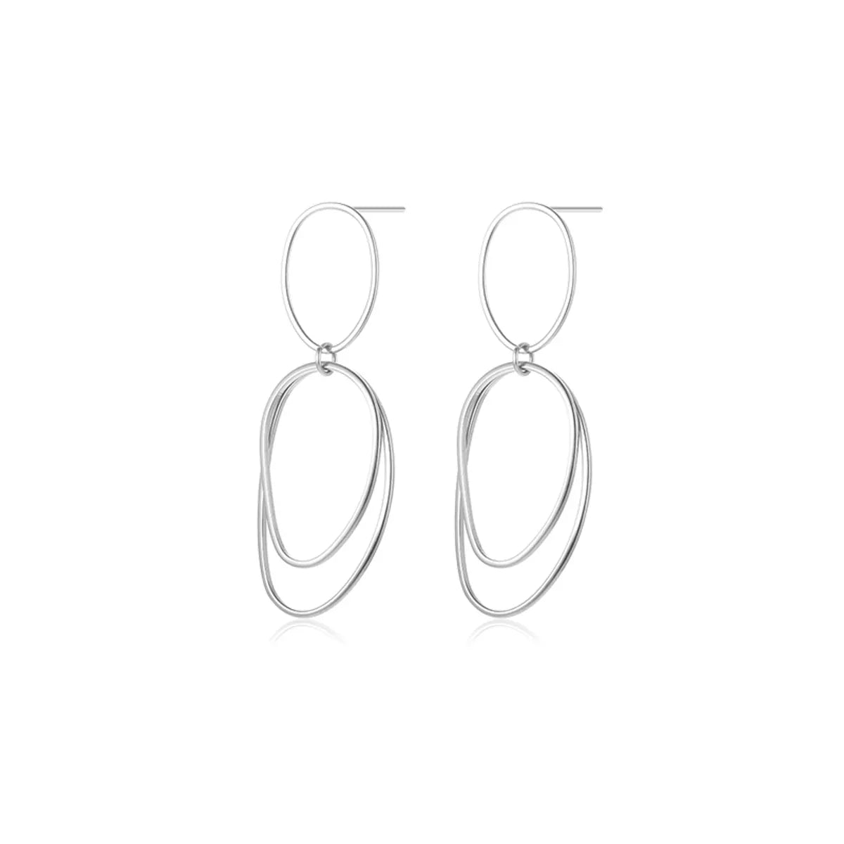 1 Pair Modern Style Classic Style Geometric 304 Stainless Steel Drop Earrings