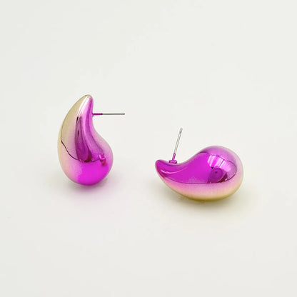 1 Pair Modern Style Classic Style Water Droplets Plating CCB Arylic Ear Studs