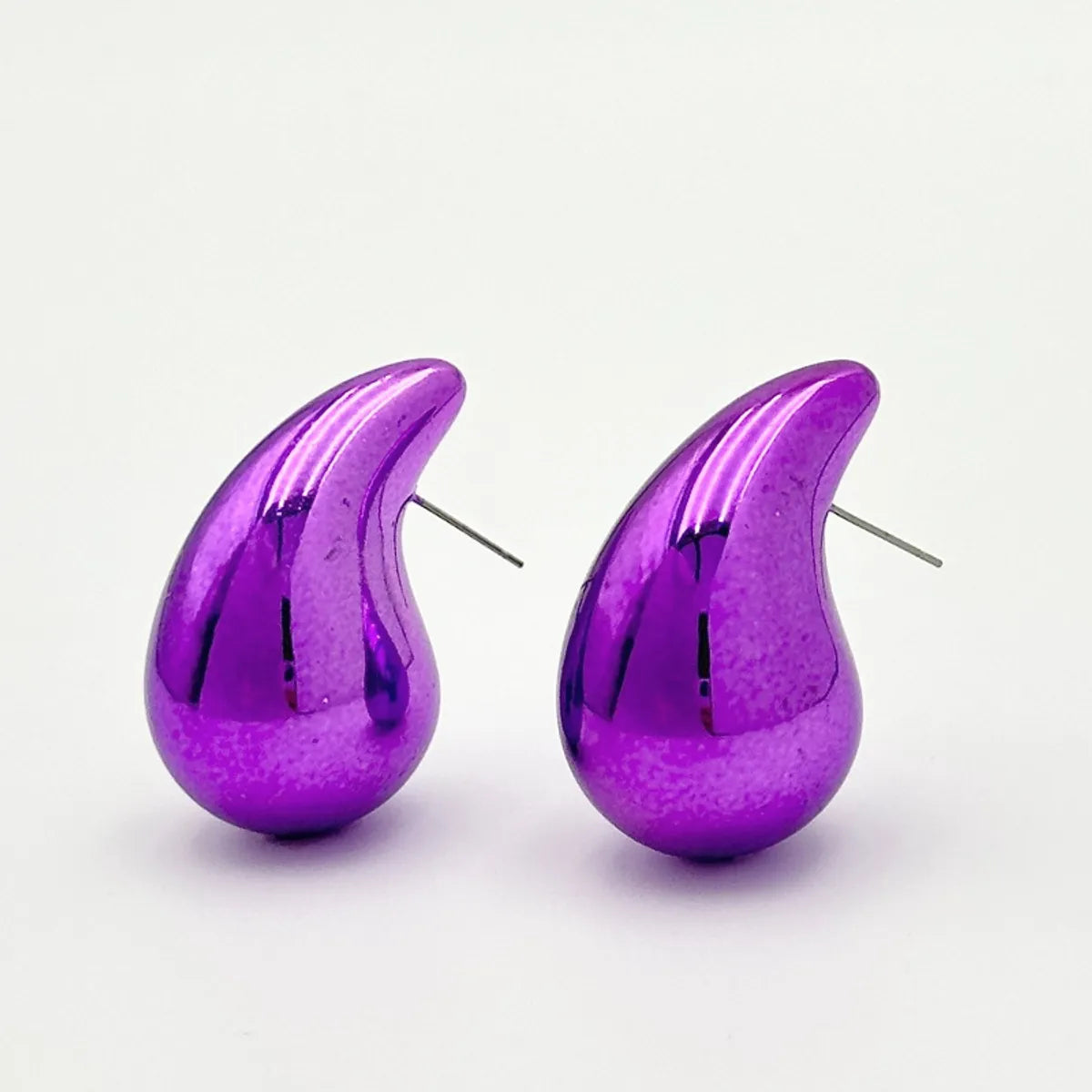 1 Pair Modern Style Classic Style Water Droplets Plating CCB Arylic Ear Studs