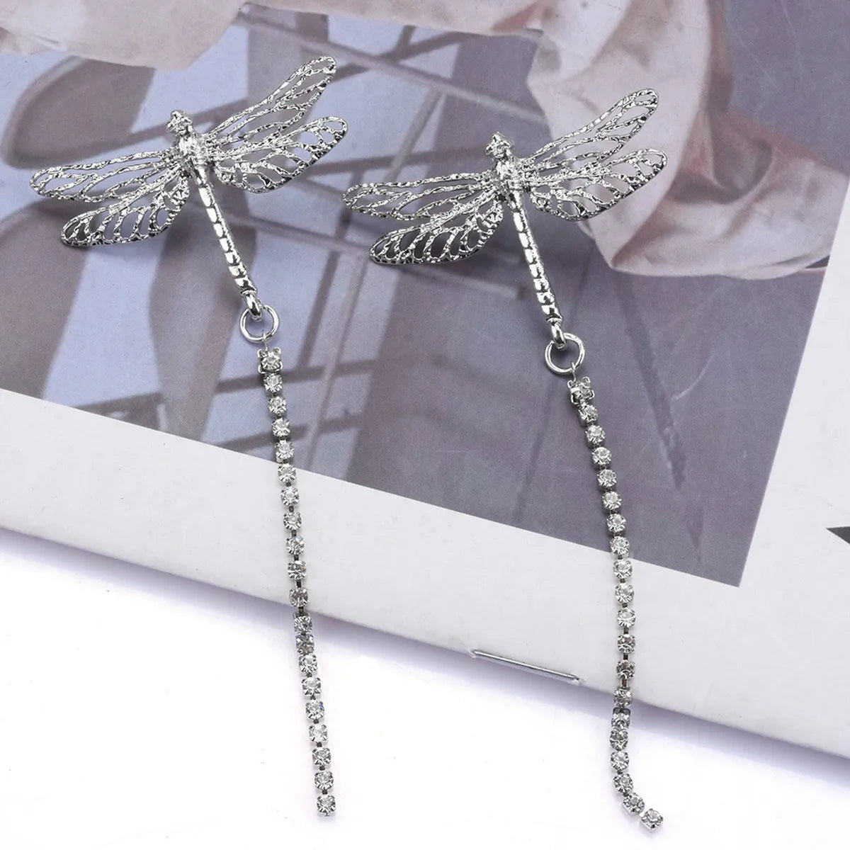 1 Pair Modern Style Dragonfly Plating Metal Drop Earrings