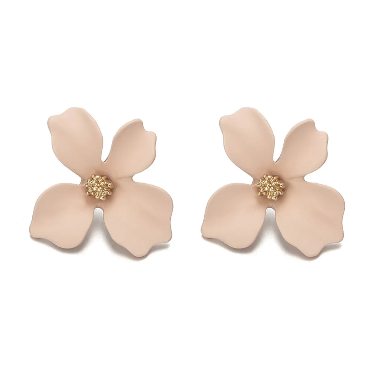 1 Pair Modern Style Flower Plating Alloy Ear Studs