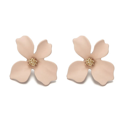 1 Pair Modern Style Flower Plating Alloy Ear Studs