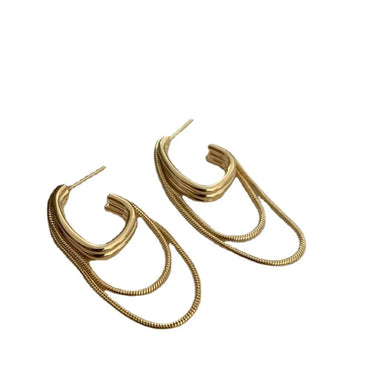 1 Pair Modern Style Geometric Plating Copper Drop Earrings