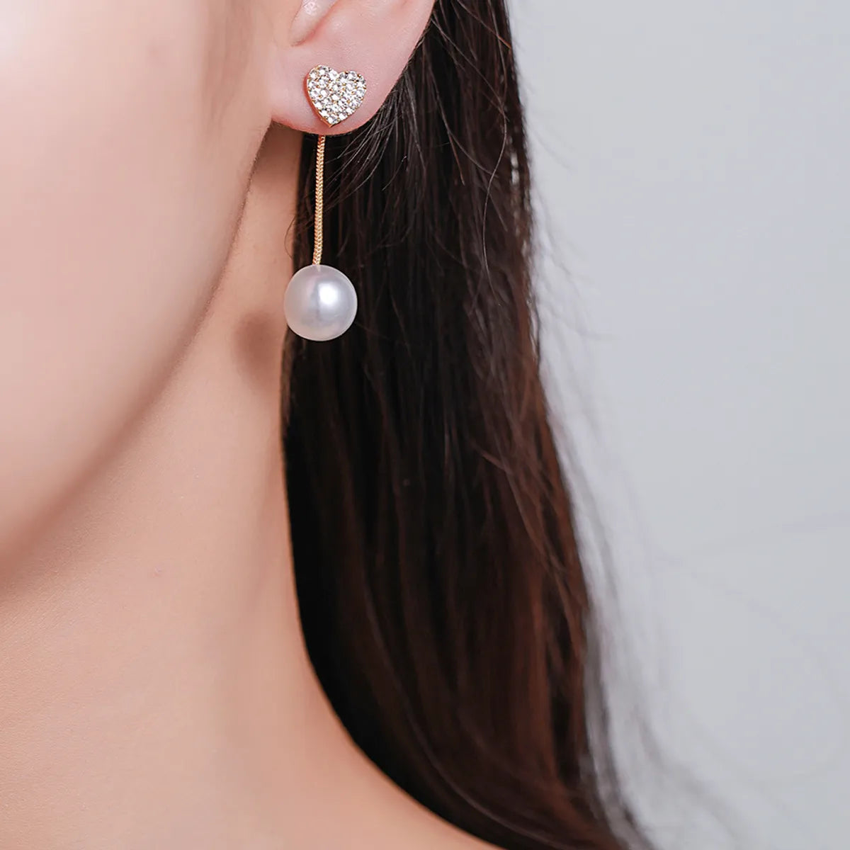 1 Pair Modern Style Geometric Plating Imitation Pearl Drop Earrings Ear Studs