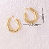 1 Pair Modern Style Oversized Circle Solid Color 304 Stainless Steel Brass 18K Gold Plated Earrings