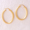 1 Pair Modern Style Oversized Circle Solid Color 304 Stainless Steel Brass 18K Gold Plated Earrings