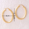 1 Pair Modern Style Oversized Circle Solid Color 304 Stainless Steel Brass 18K Gold Plated Earrings
