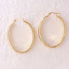 1 Pair Modern Style Oversized Circle Solid Color 304 Stainless Steel Brass 18K Gold Plated Earrings