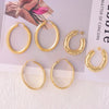 1 Pair Modern Style Oversized Circle Solid Color 304 Stainless Steel Brass 18K Gold Plated Earrings