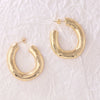 1 Pair Modern Style Oversized Circle Solid Color 304 Stainless Steel Brass 18K Gold Plated Earrings