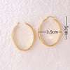 1 Pair Modern Style Oversized Circle Solid Color 304 Stainless Steel Brass 18K Gold Plated Earrings