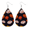 1 Pair Modern Style Pumpkin Pu Leather Drop Earrings