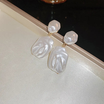 1 Pair Modern Style Rhombus Imitation Pearl Alloy Drop Earrings Earrings