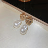 1 Pair Modern Style Rhombus Imitation Pearl Alloy Drop Earrings Earrings