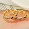 1 Pair Modern Style Round Square Plating Inlay Copper Zircon 18k Gold Plated Hoop Earrings