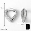 1 Pair Modern Style Simple Style C Shape Heart Shape Plating Inlay Copper Zircon 18K Gold Plated Earrings Ear Studs