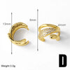 1 Pair Modern Style Simple Style C Shape Plating Inlay Copper Zircon 18K Gold Plated Ear Cuffs