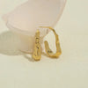 1 Pair Modern Style Simple Style C Shape Solid Color 304 Stainless Steel 18K Gold Plated Ear Studs