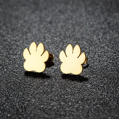 1 Pair Modern Style Simple Style Classic Style Animal Heart Shape Pineapple Plating 304 Stainless Steel 18K Gold Plated Ear Studs