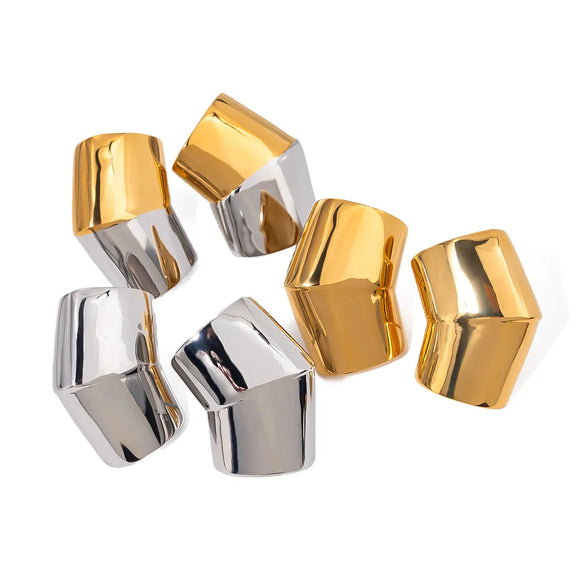 1 Pair Modern Style Simple Style Classic Style Color Block 304 Stainless Steel Earrings