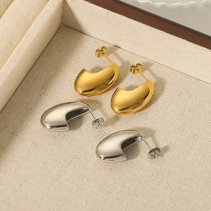 1 Pair Modern Style Simple Style Geometric Stainless Steel 14K Gold Plated Ear Studs