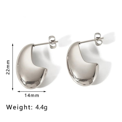 1 Pair Modern Style Simple Style Geometric Stainless Steel 14K Gold Plated Ear Studs