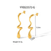 1 Pair Modern Style Simple Style Irregular Geometric Polishing Plating 304 Stainless Steel 18K Gold Plated Ear Studs