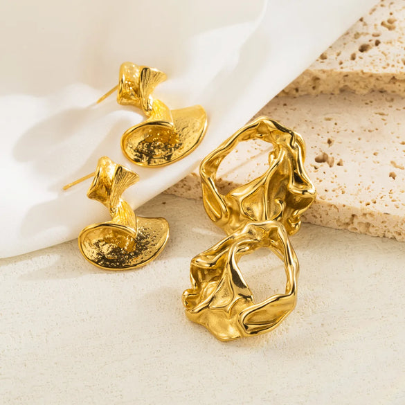 1 Pair Modern Style Simple Style Irregular 304 Stainless Steel Ear Studs