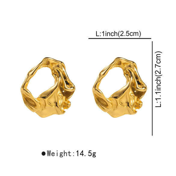 1 Pair Modern Style Simple Style Irregular 304 Stainless Steel Ear Studs
