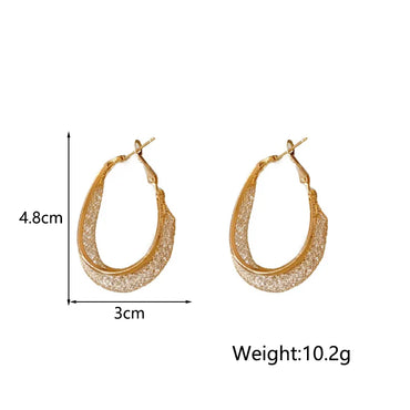 1 Pair Modern Style Simple Style Oval Inlay Copper Rhinestones Earrings