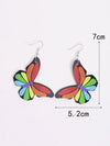 1 Pair Modern Style Simple Style Rainbow Heart Shape Butterfly Pu Leather Drop Earrings Ear Studs